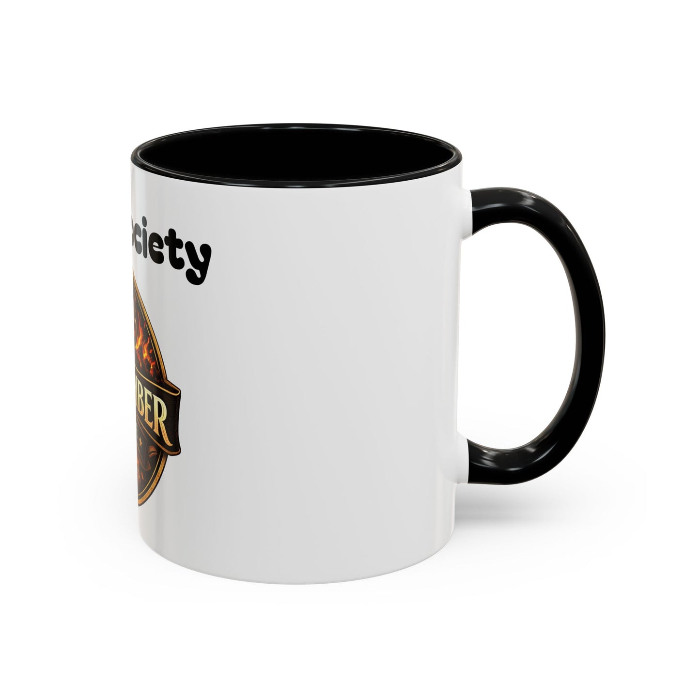 Oak & Ember Coffee Mug – "Mocha Society" Accent Ceramic Mug (11 oz)