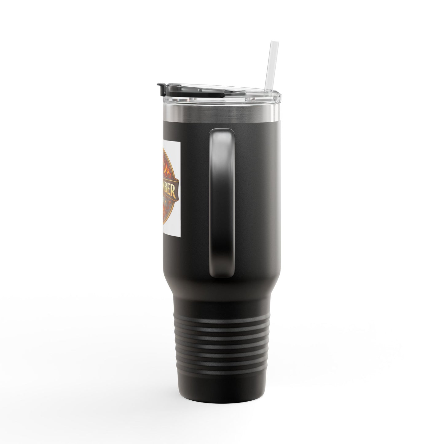 Oak & Ember Coffee 'Mocha Society' Insulated Travel Tumbler — Stainless Steel (40oz)