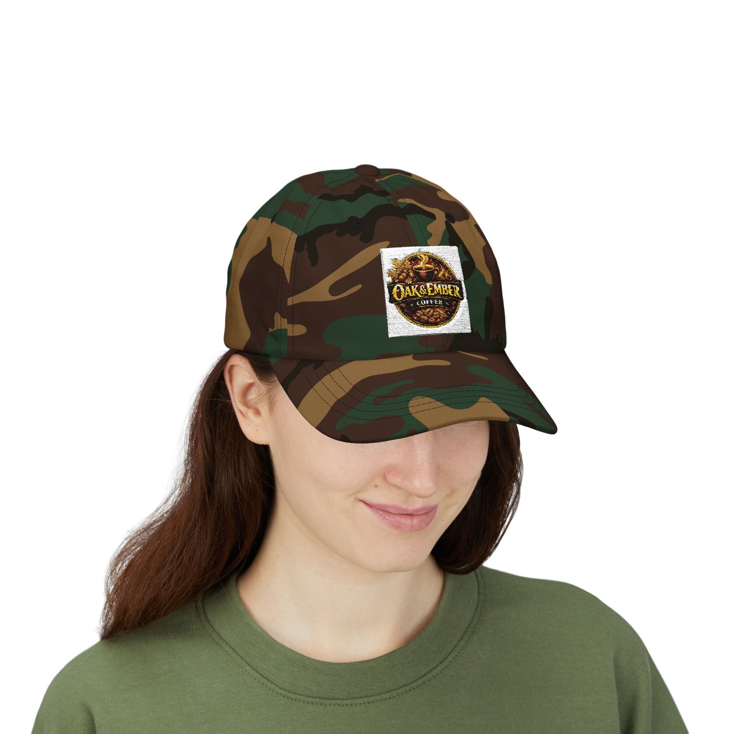 Oak & Ember Coffee 'Mocha Society' Dad Cap — Embroidered Vintage Logo Hat