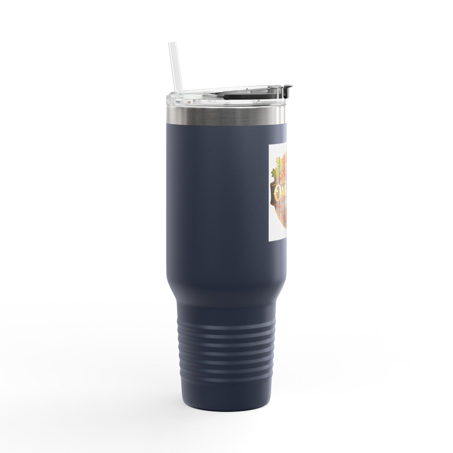 Oak & Ember Coffee 'Mocha Society' Insulated Travel Tumbler — Stainless Steel (40oz)