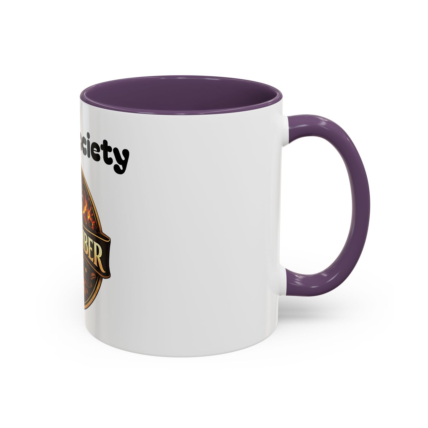 Oak & Ember Coffee Mug – "Mocha Society" Accent Ceramic Mug (11 oz)
