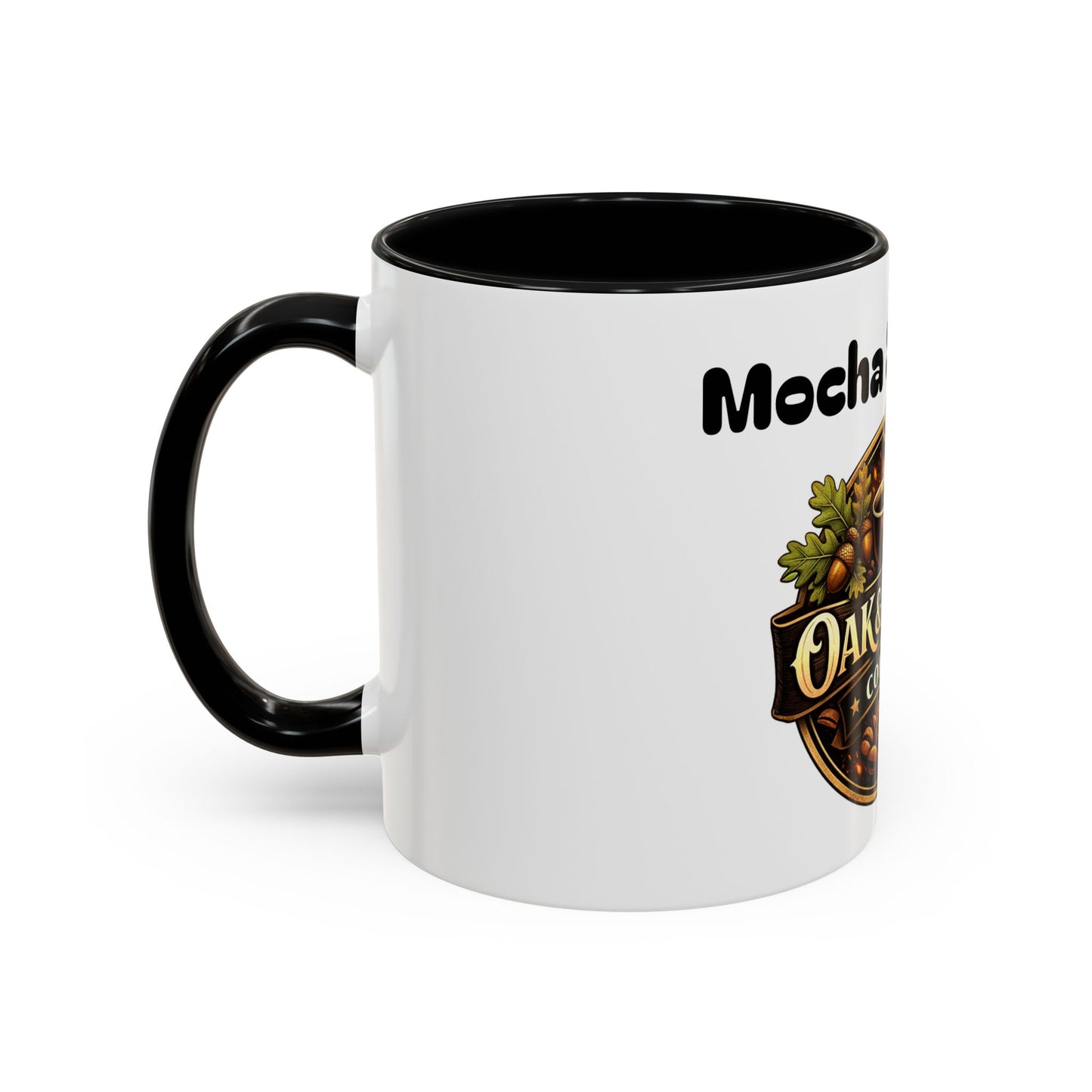 Oak & Ember Coffee Mug – "Mocha Society" Accent Ceramic Mug (11 oz)