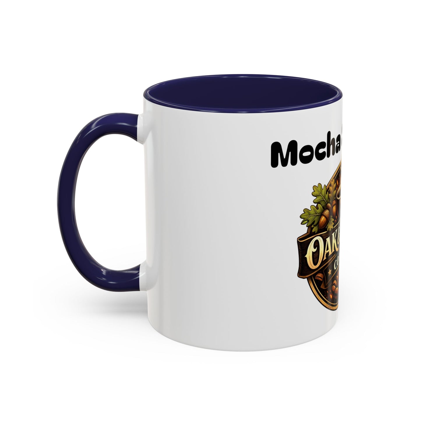 Oak & Ember Coffee Mug – "Mocha Society" Accent Ceramic Mug (11 oz)