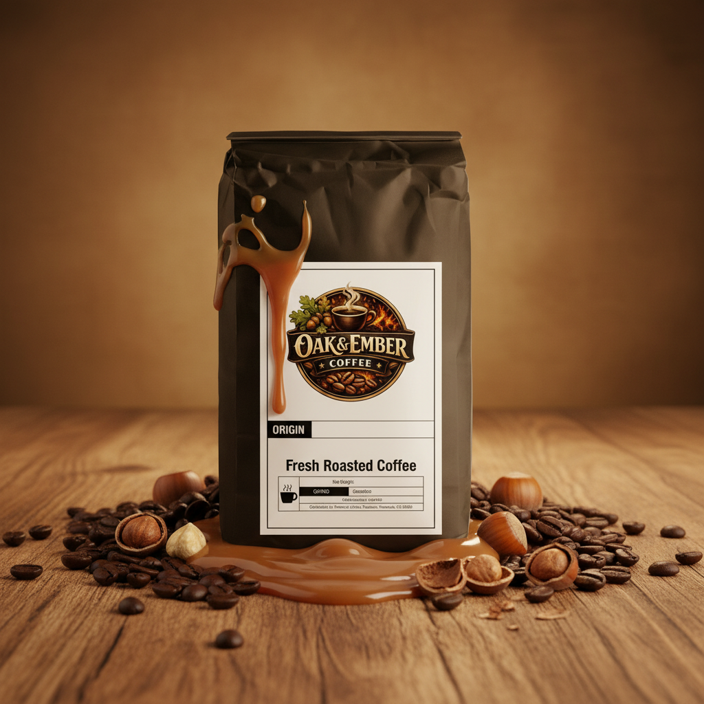 Bag with hazelnuts & coffee beans