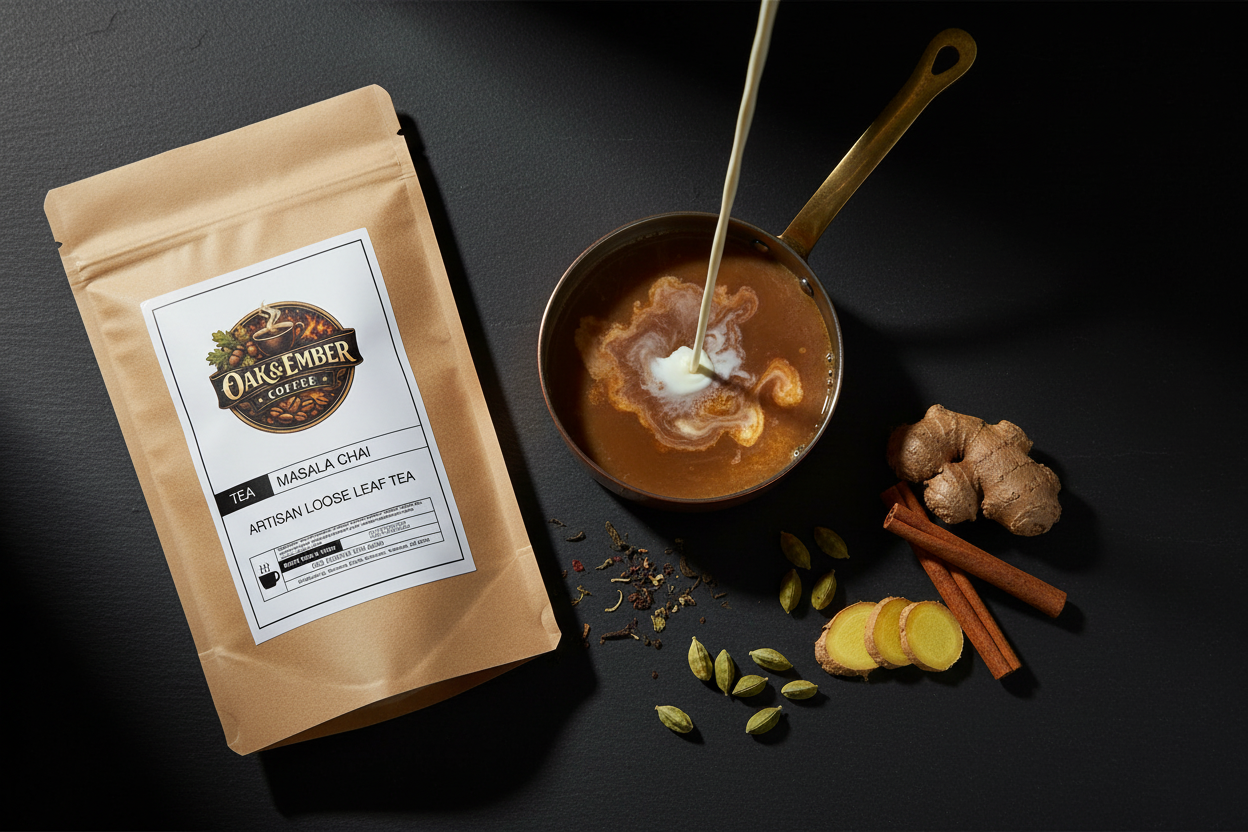 Copper saucepan simmering with milk swirling in