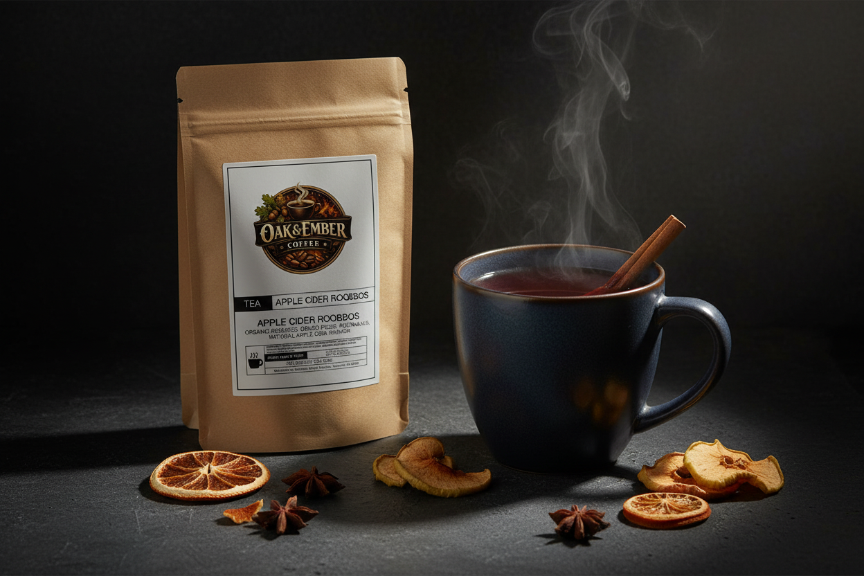 Cozy mug with cinnamon stick & steam