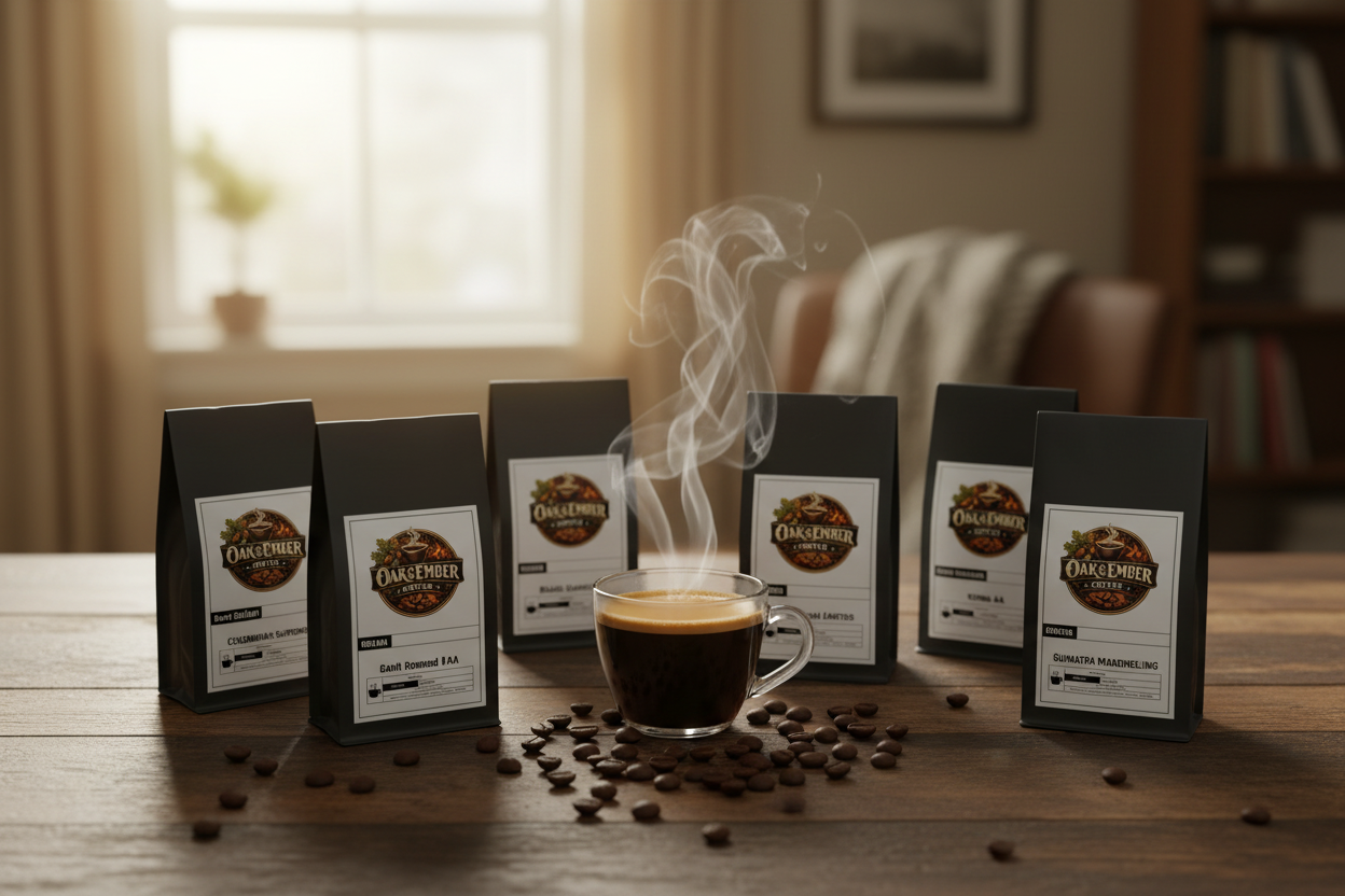 Lifestyle espresso with sample pouches