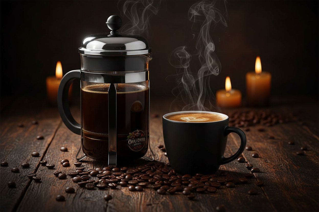 Lifestyle French press with crema