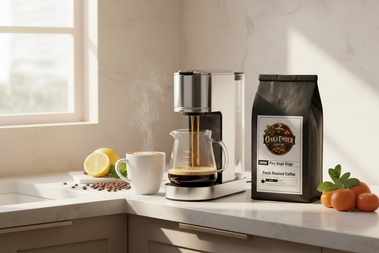 Lifestyle pod machine with caramel mug