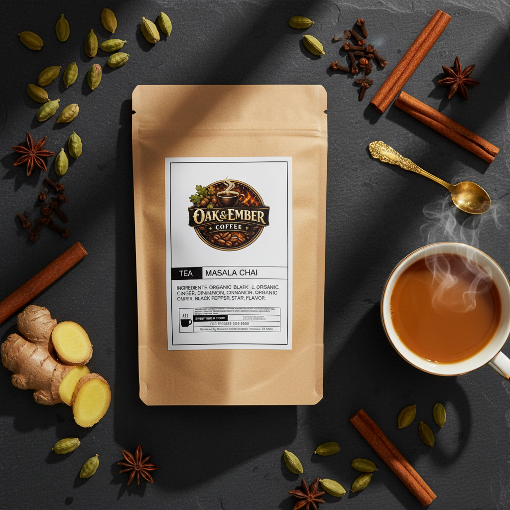 Overhead dark slate flat lay with whole spices