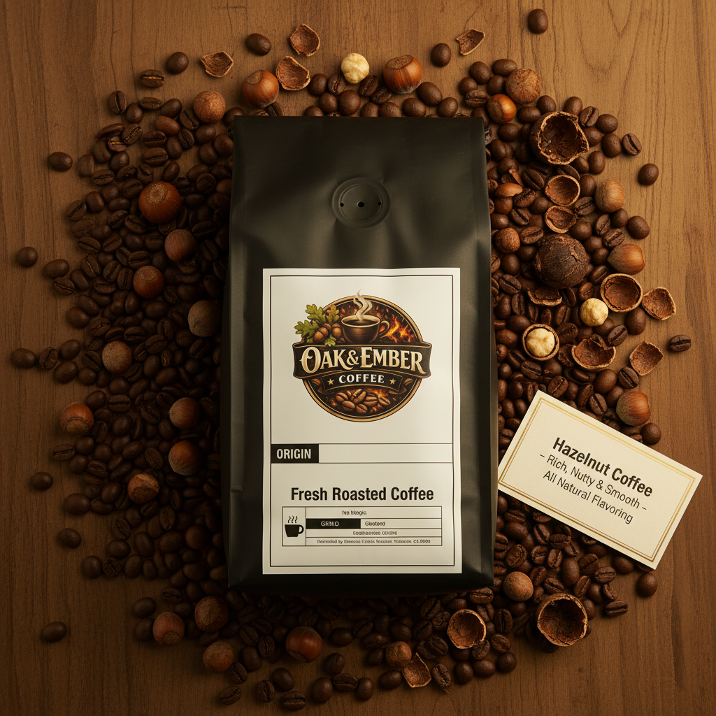 Overhead dark wood flat lay